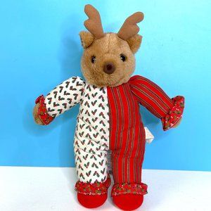 VERY RARE‎ Vintage Interpur Christmas Reindeer 13" Plush Stuffed Animal Toy